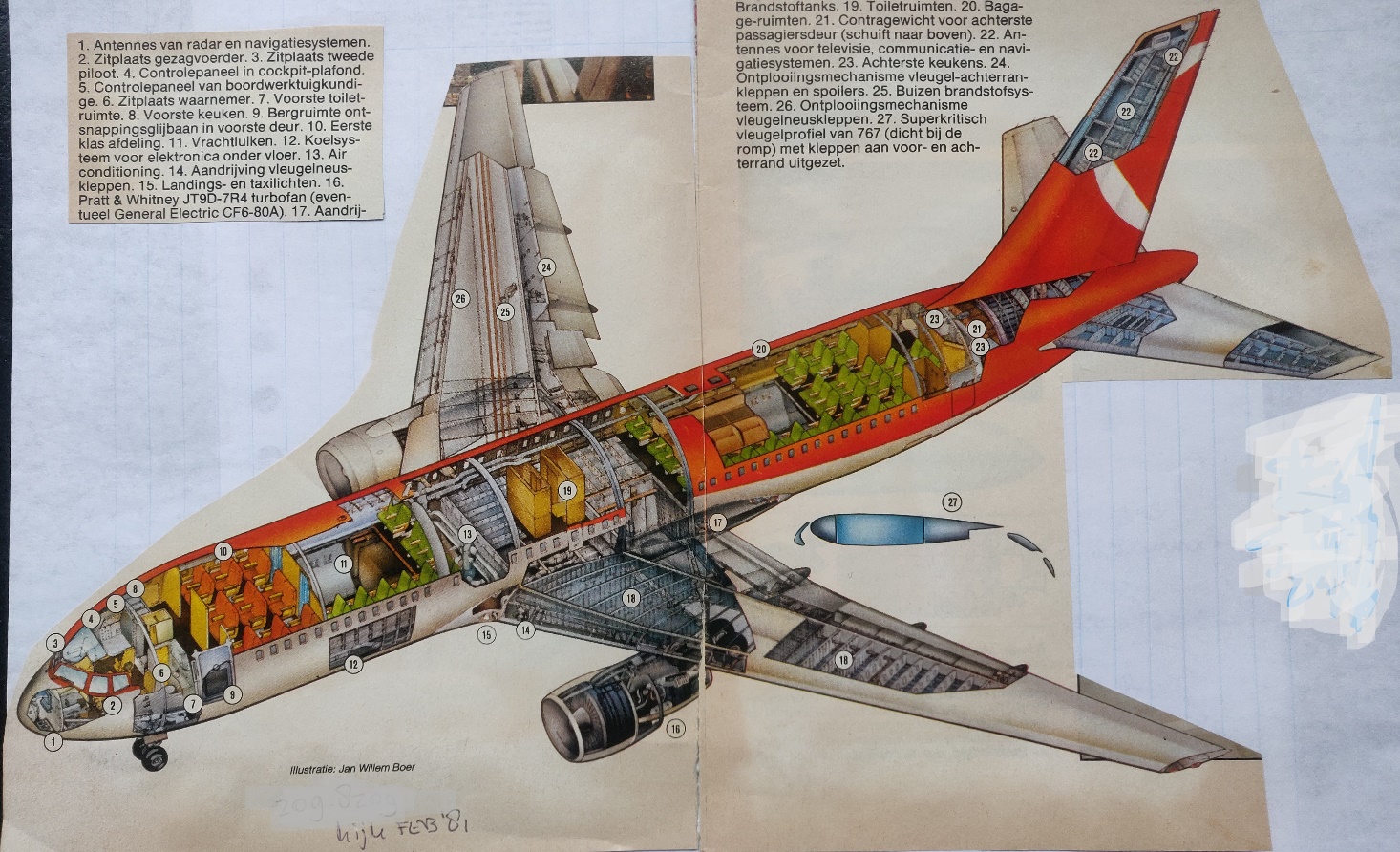 Boeing 767-200 cut-away drawing