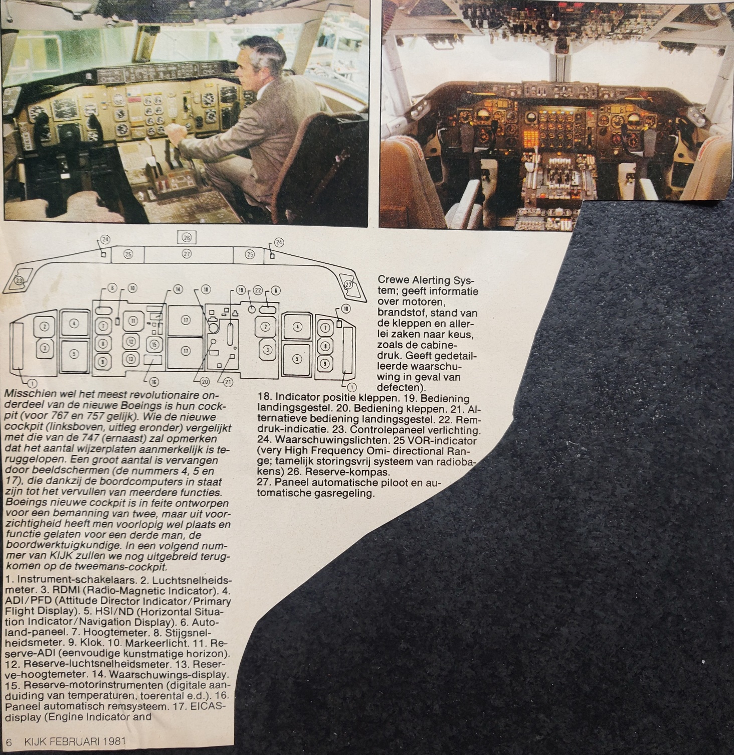 Boeing 767-200 cockpit