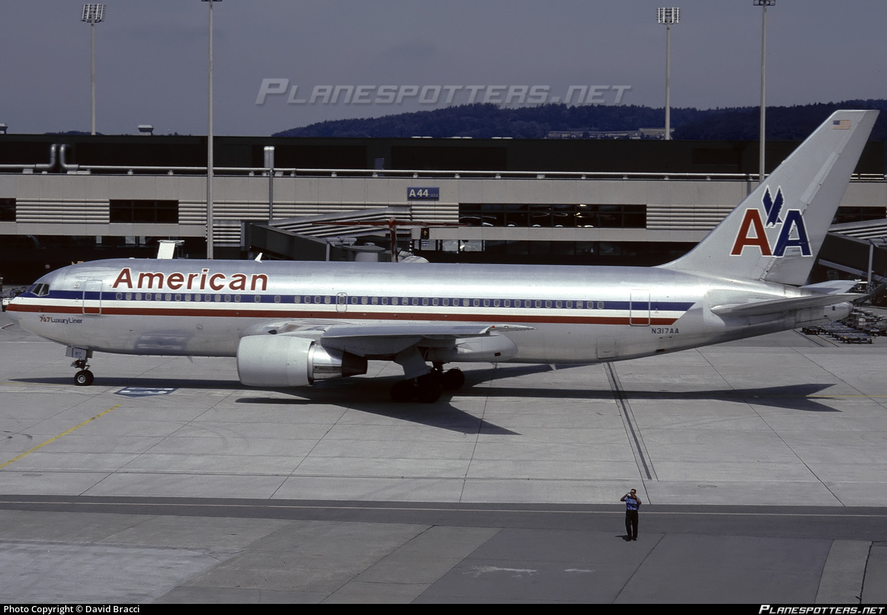 N317AA American Airlines Boeing 767-223 photographed at Zurich Kloten (ZRH / LSZH) by David Bracci