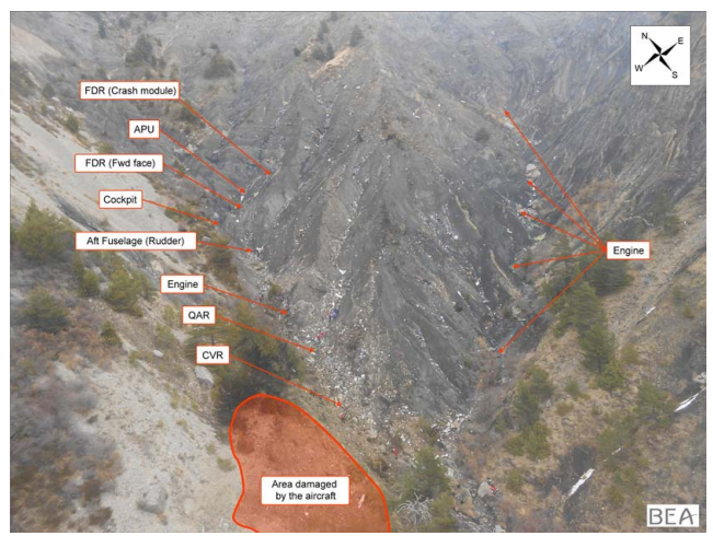 Airbus A320-200 Germanwings D-AIPX crash site