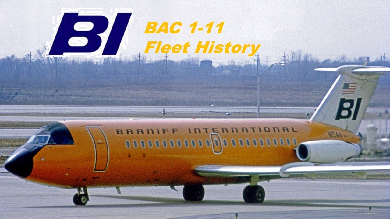 Braniff International Airlines BAC 1-11 Fleet History (1965-1972) - YouTube