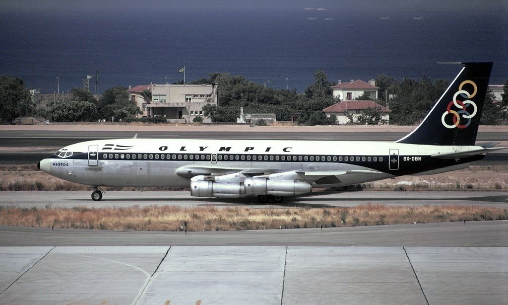 Olympic Airways B 720-051 (Nestos River) [SX-DBN] | Olympic airlines,  Olympics, Boeing 720B