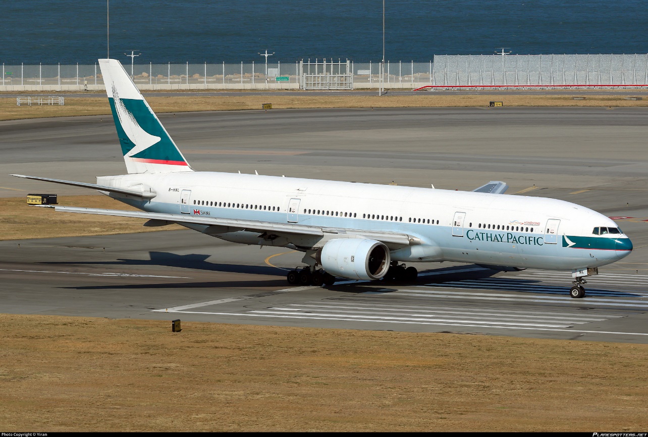 B-HNL Cathay Pacific Boeing 777-267 photographed at Hong Kong Chek Lap Kok (HKG / VHHH) by Yiran