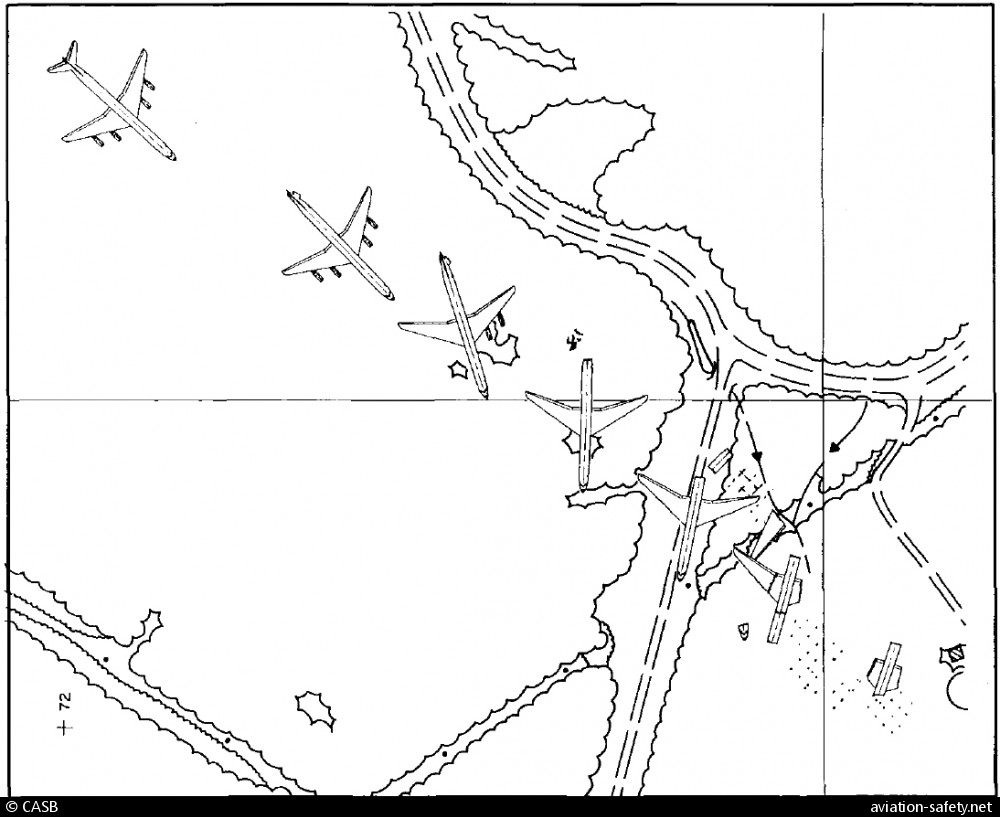 Douglas DC-8-63CF | Arrow Air | N950JW | crash reconstruction drawing