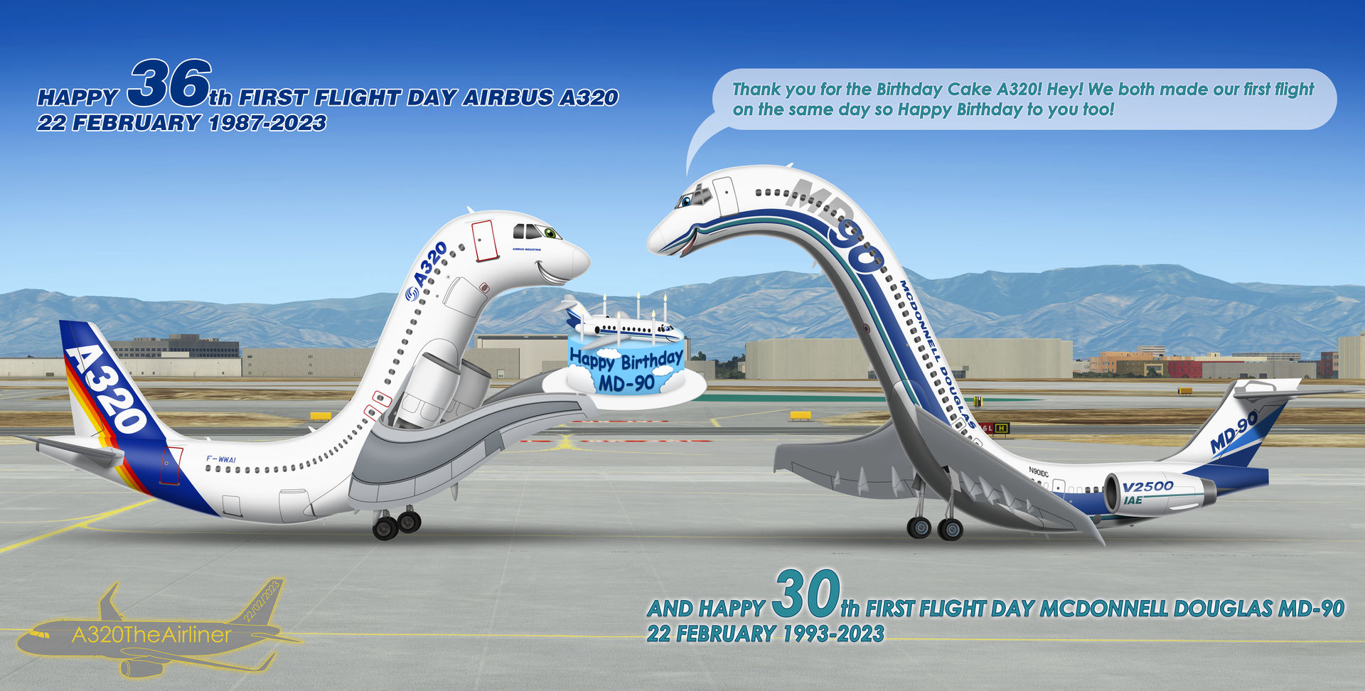 A320 meets MD-90 with a Cake by A320TheAirliner on DeviantArt