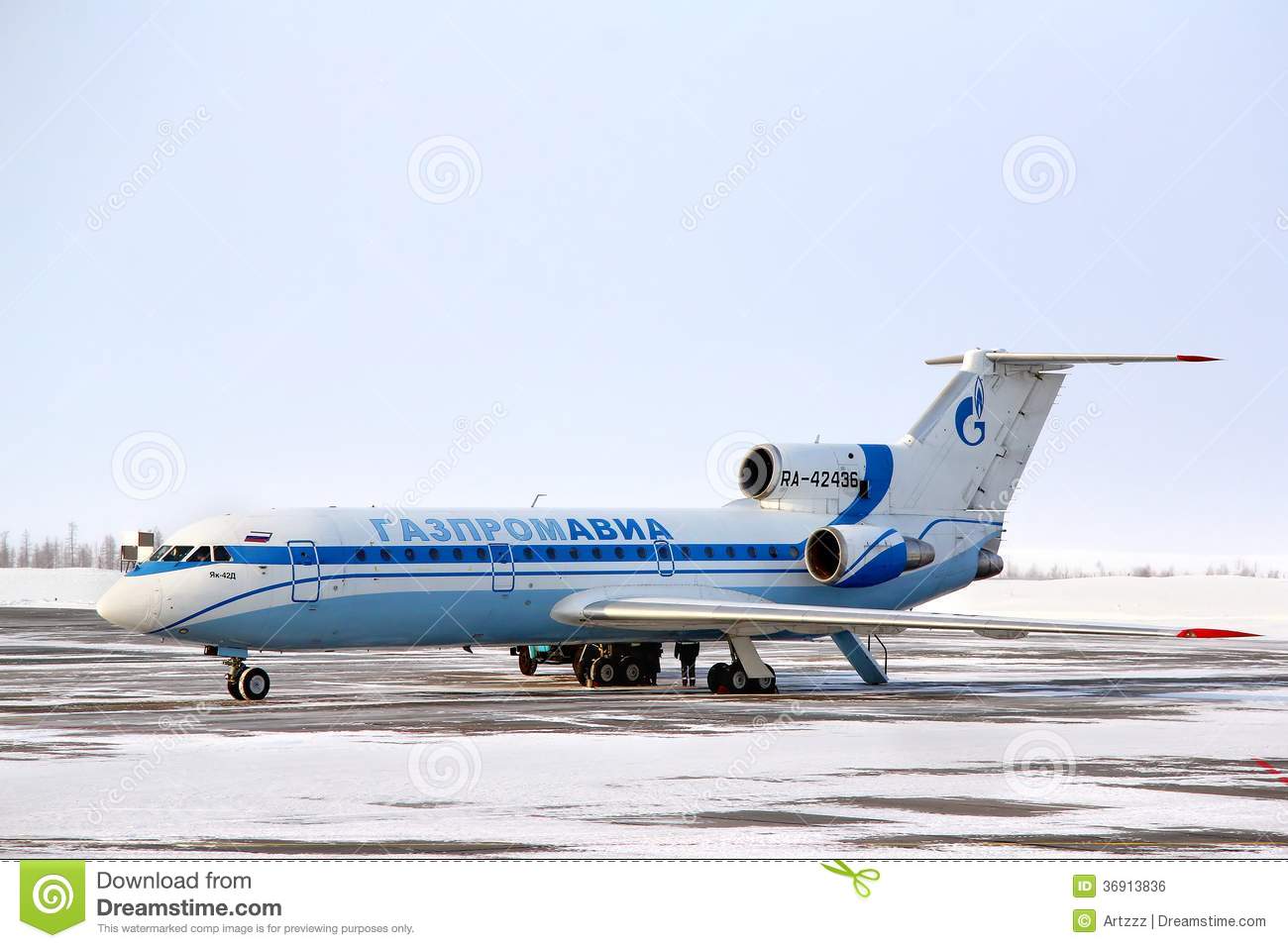 Gazpromavia Yakovlev Yak-42D Editorial Photo - Image of editorial,  passenger: 36913836