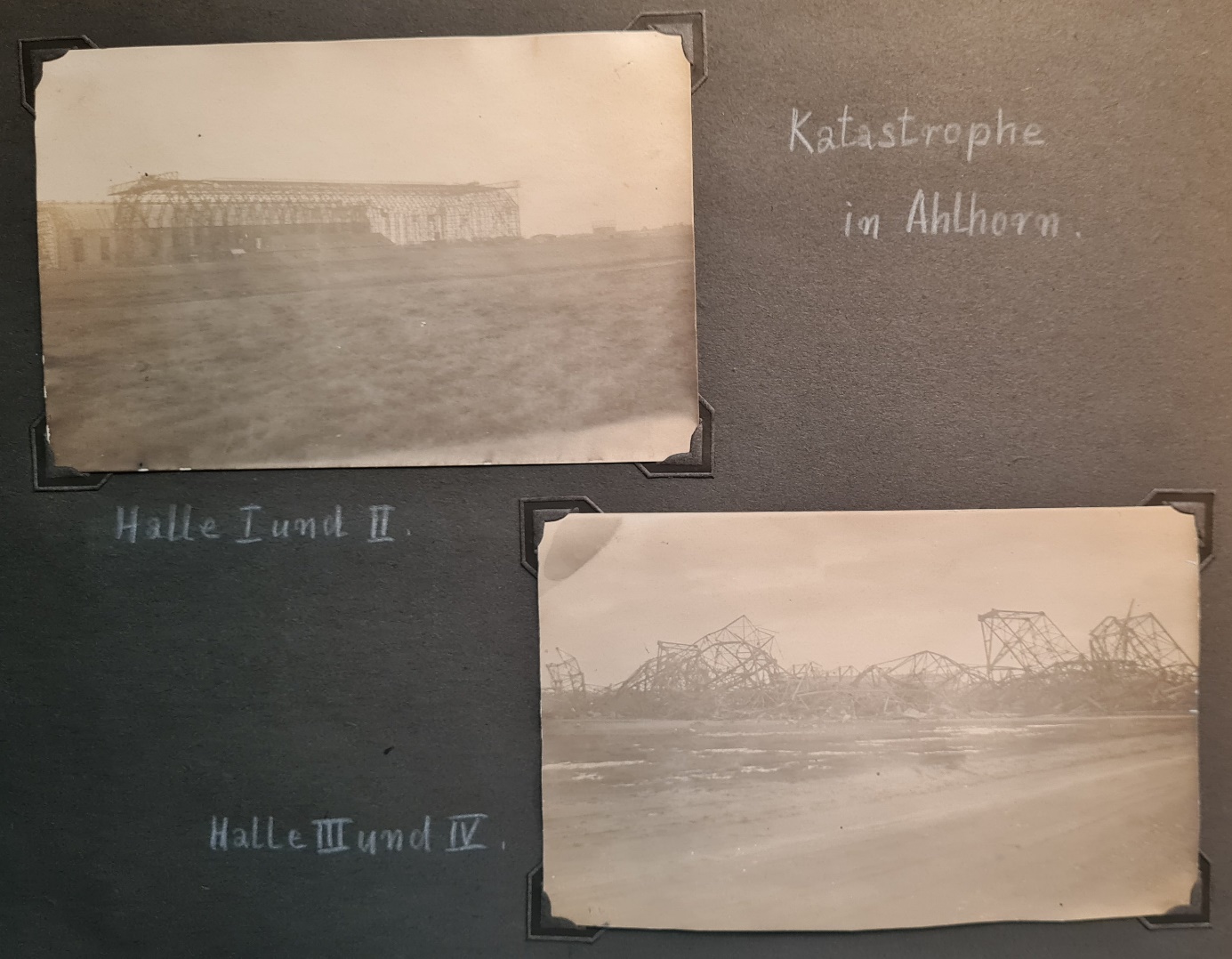 Burned Zeppelin sheds at Ahlhorn, 5 January 1918 | katastrophe im Ahlhorn