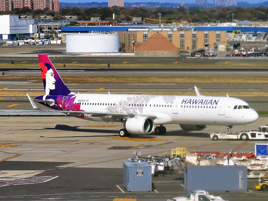 Airbus A321-271N | Hawaiian airlines | N202HA | A321neo being pushed back at New York JFK airport